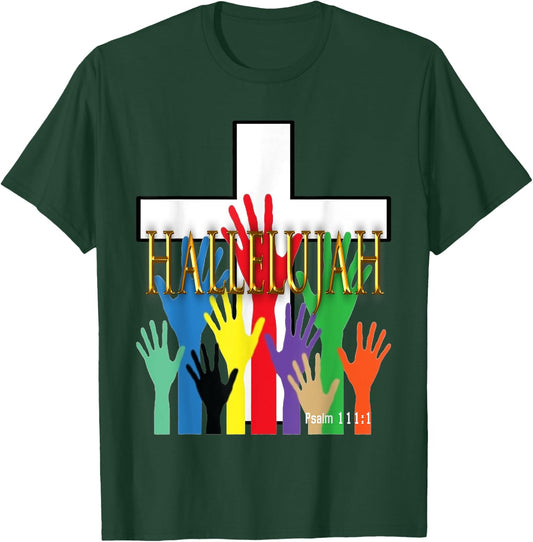Hallelujah Religious T-Shirt - T-Shirt | Forest