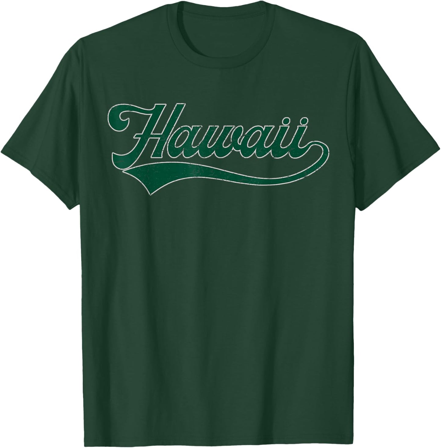 College University Style Hawaii Baseball Sport Fan T-Shirt - T-Shirt | Forest