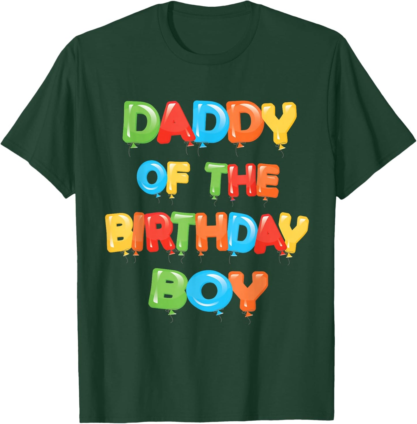 Daddy of The Birthday Boy Balloon Boys Party Small T-Shirt - T-Shirt | Forest