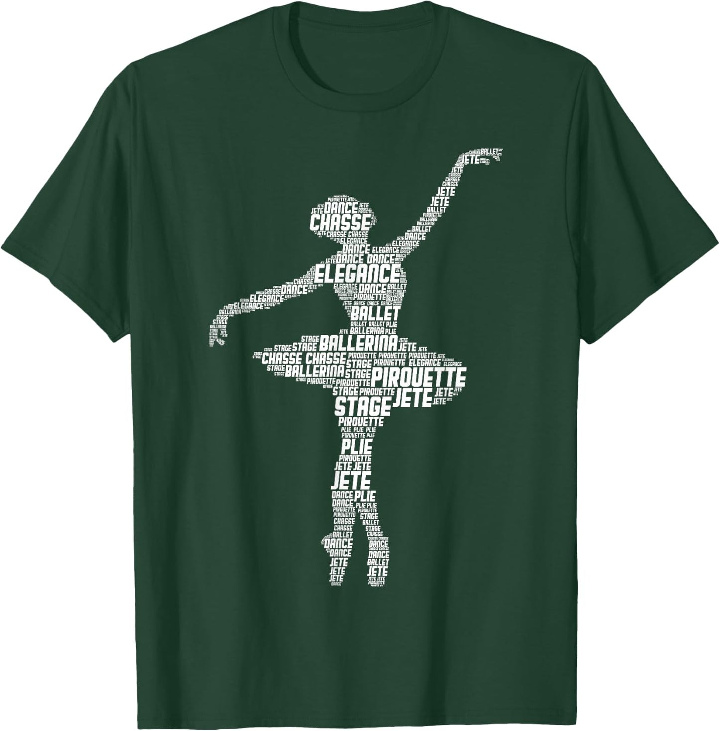 Ballerina Ballet Girls Women T-Shirt - T-Shirt | Forest