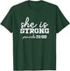 She Is Strong Proverbs Bible God Jesus Christian Women Gift T-Shirt - T-Shirt | Forest