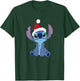 Disney Lilo & Stitch Christmas Innocent Looking Santa's Hat T-Shirt - T-Shirt | Forest