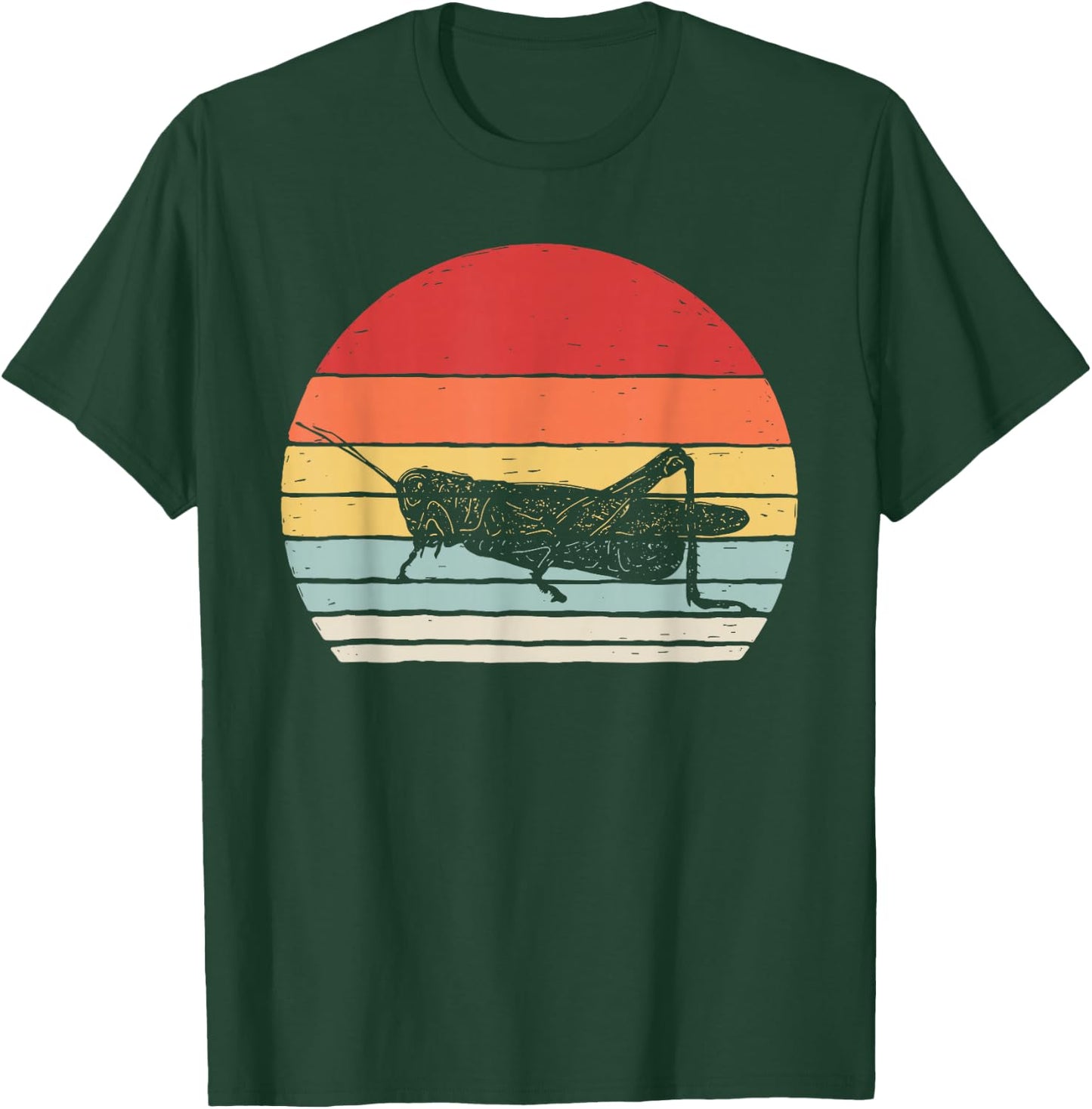 Vintage Retro Grasshopper Insect T-Shirt - T-Shirt | Forest