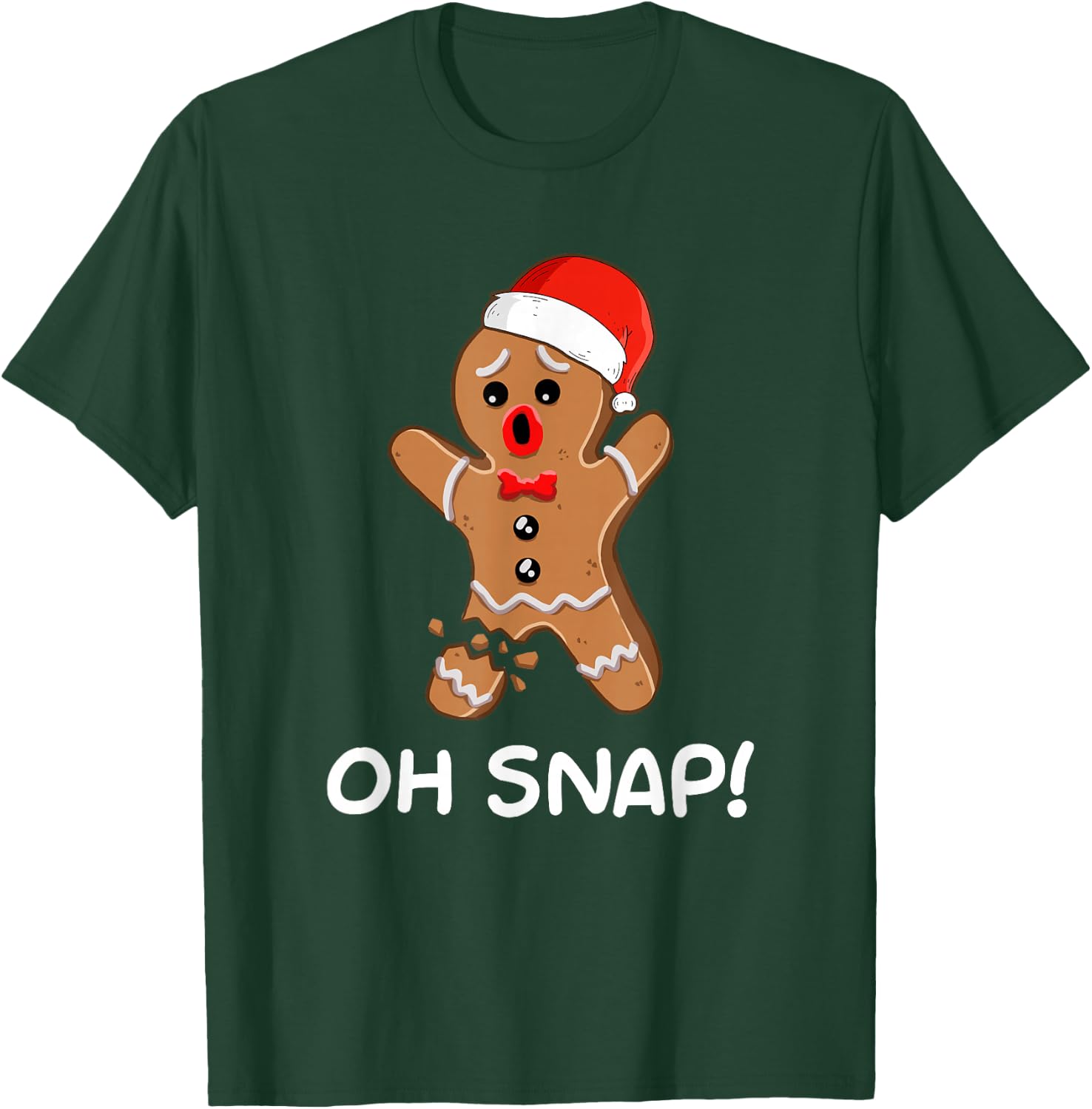 Oh Snap Gingerbread Man Christmas Shirt | Gingerbread T-Shirt - T-Shirt | Forest