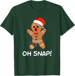 Oh Snap Gingerbread Man Christmas Shirt | Gingerbread T-Shirt - T-Shirt | Forest