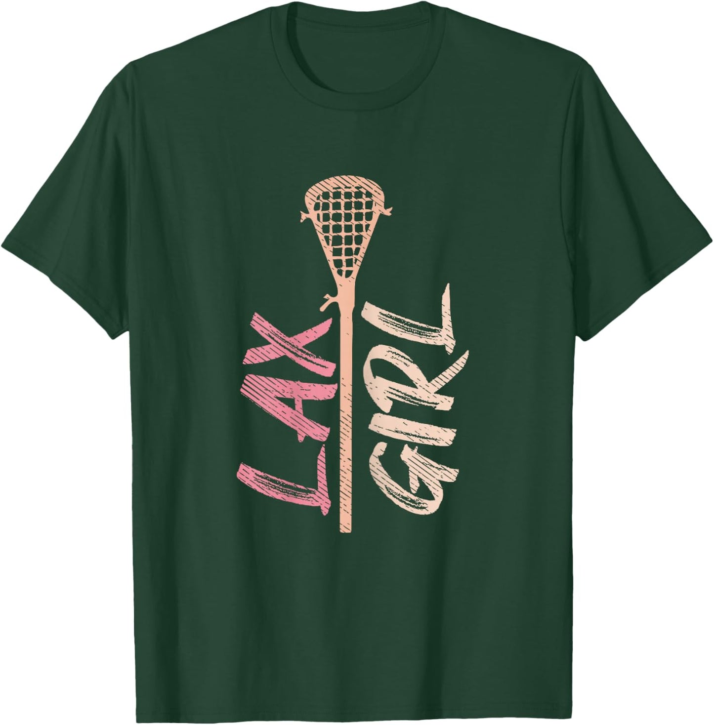 Lacrosse Stick Lax Girl Player Mom Goalie Wife Women Gift T-Shirt - T-Shirt | Forest