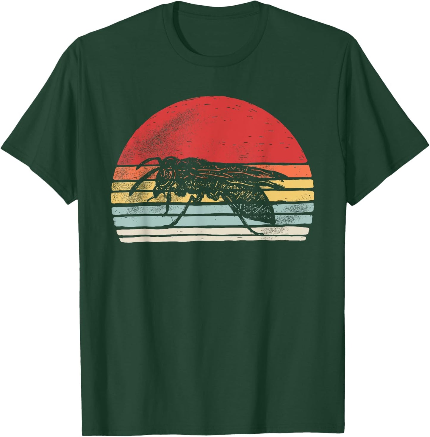 Vintage Retro Wasp Insect T-Shirt - T-Shirt | Forest