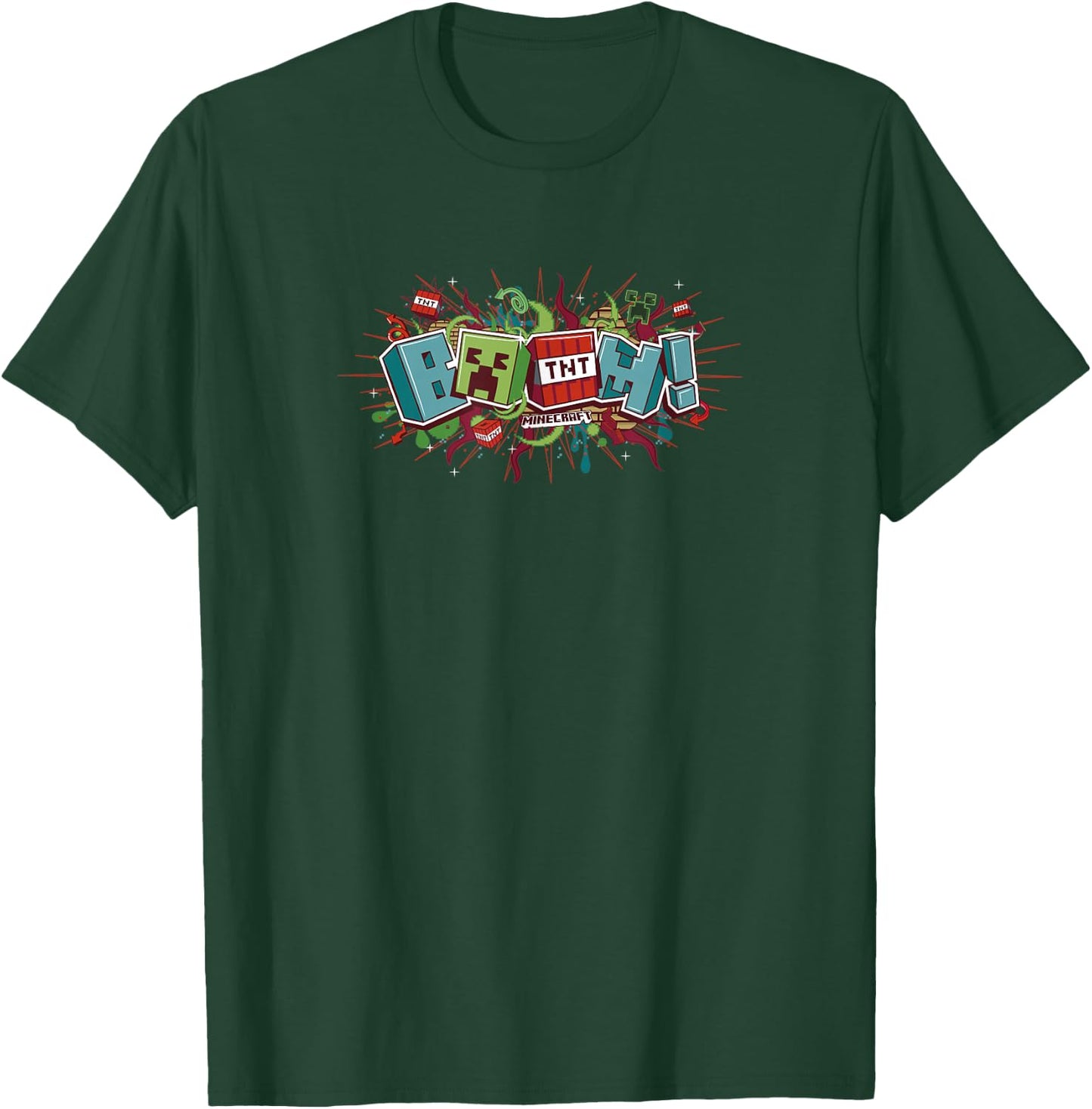 Minecraft Funtage BOOM! TNT Explosion T-Shirt - T-Shirt | Forest