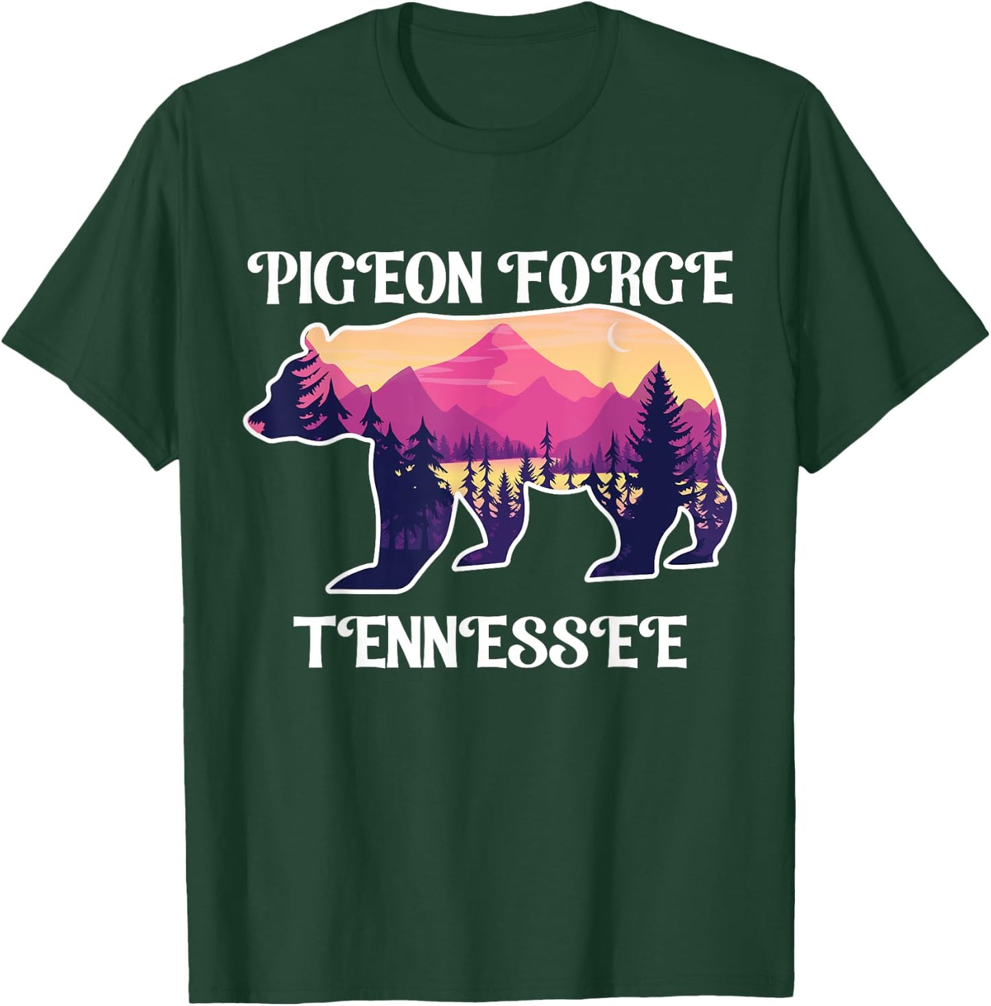 Pigeon Forge Tennessee Souvenirs Great Smoky Mountains Bear T-Shirt - T-Shirt | Forest