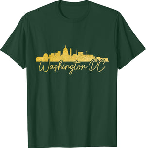 Washington DC Skyline Vintage Pride T-Shirt - T-Shirt | Forest