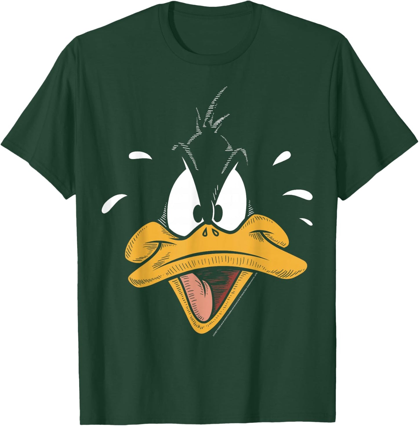Looney Tunes Daffy Duck Sketched Big Face T-Shirt - T-Shirt | Forest