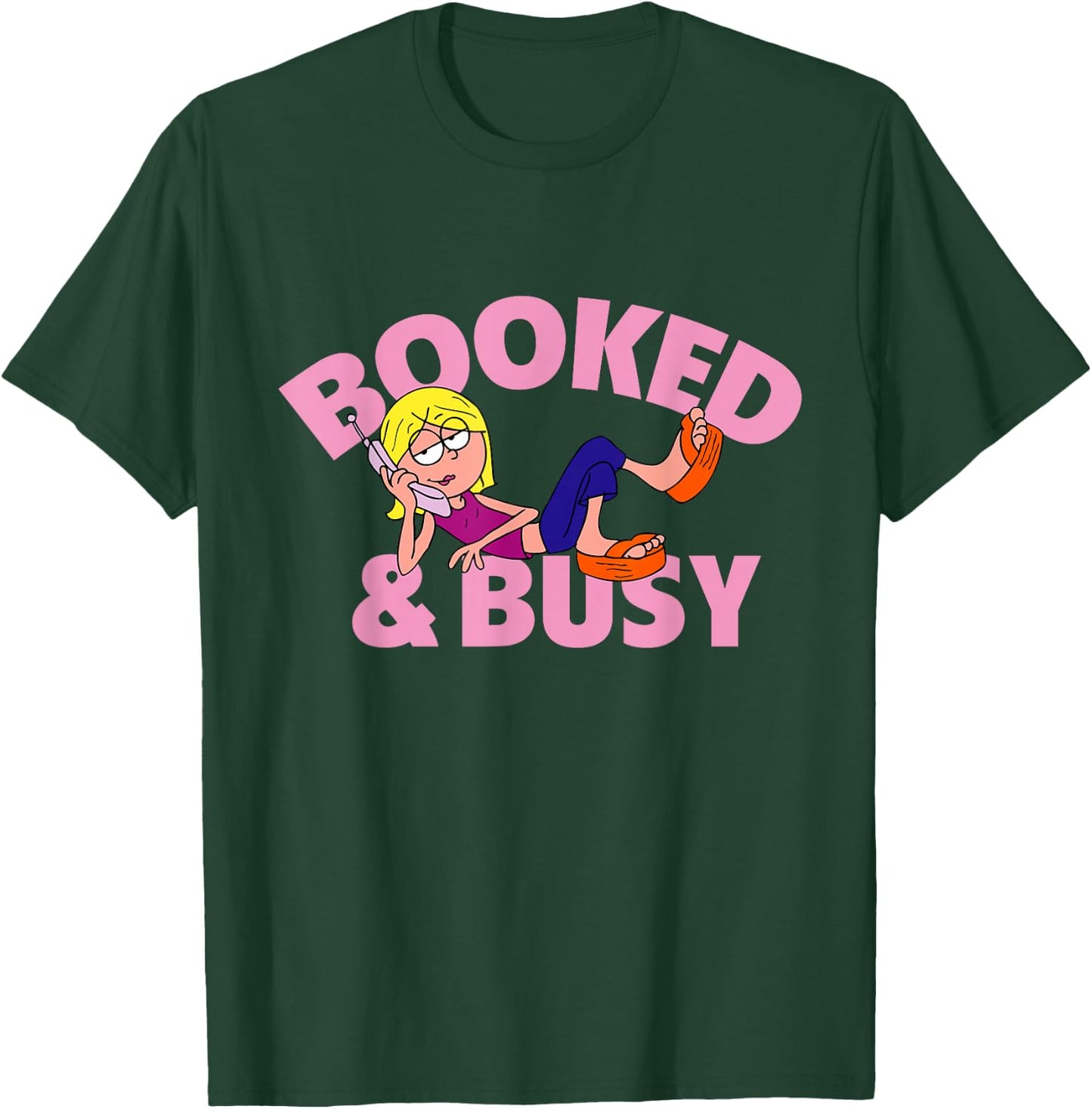 Disney Channel Lizzie McGuire Animated Lizzie Booked & Busy T-Shirt - T-Shirt | Forest