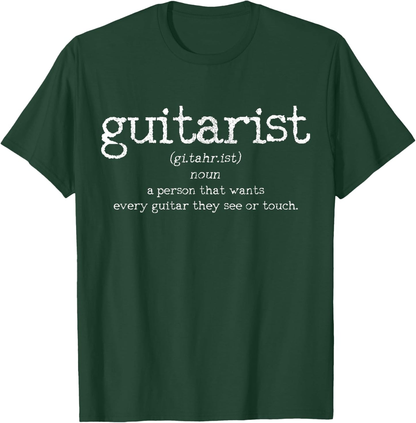 Guitar guitar player vintage Gift T-Shirt - T-Shirt | Forest