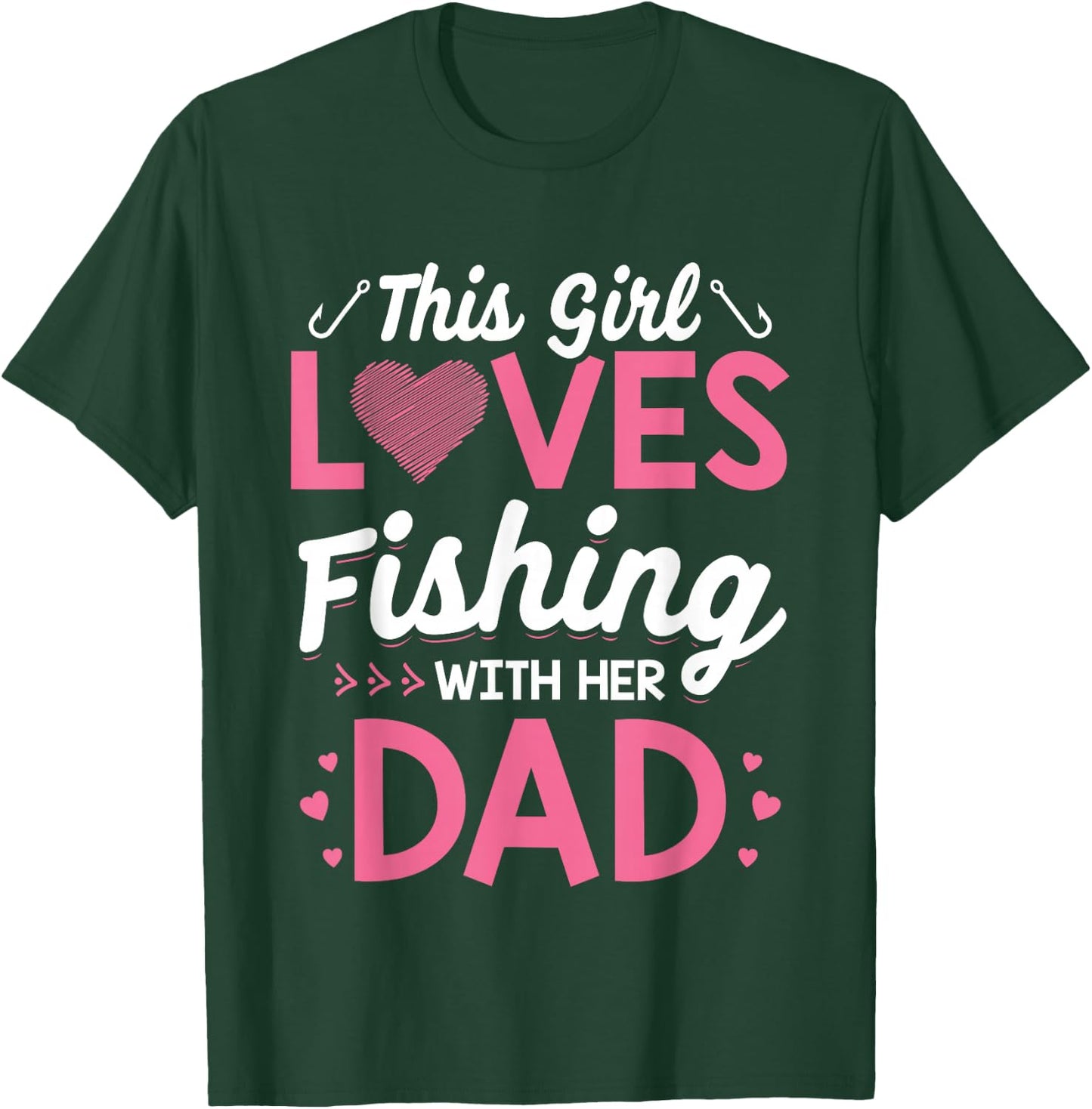 Daughter Fishing Shirt Dad Daughter Matching Fishing T-Shirt - T-Shirt | Forest