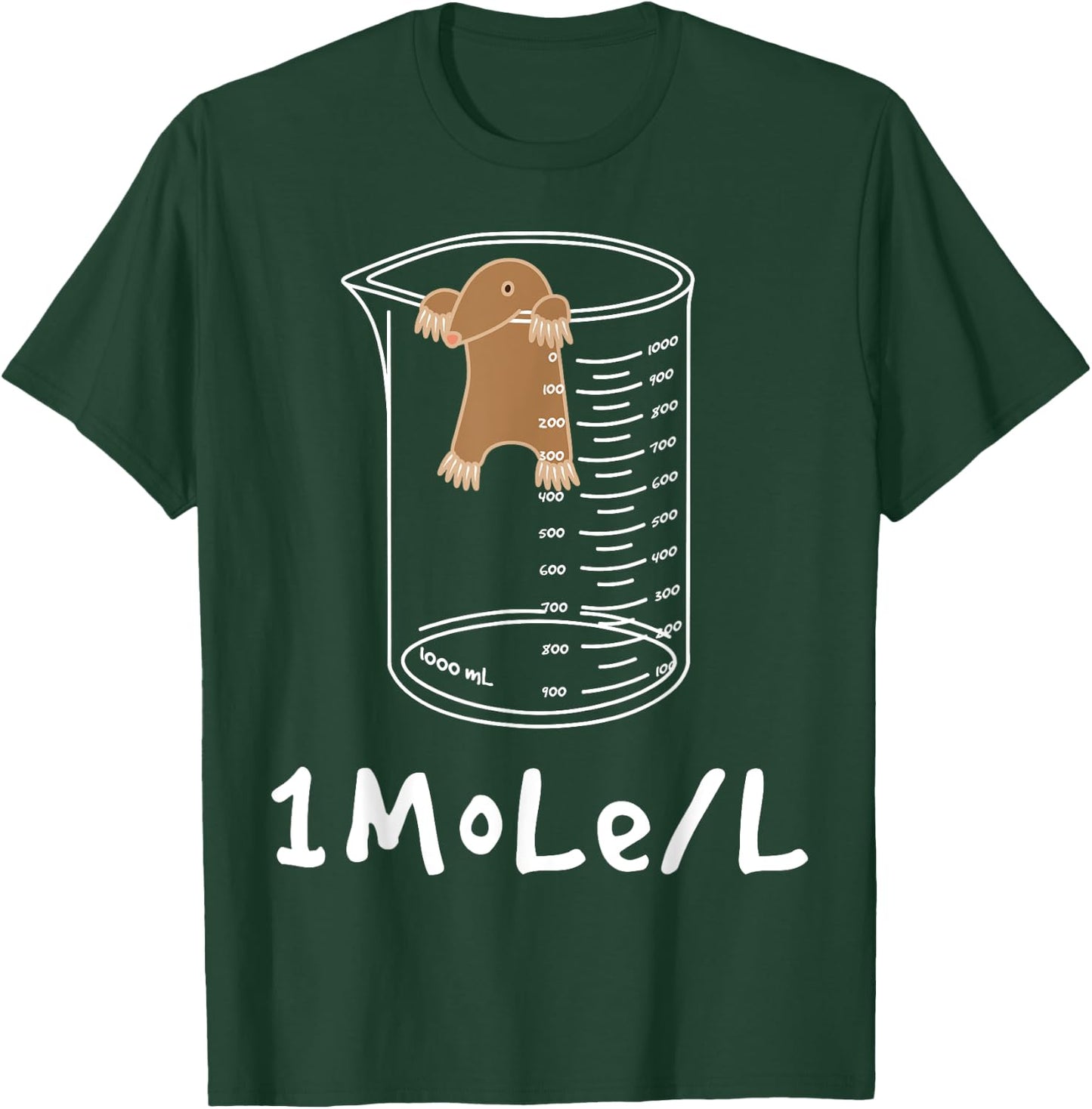 One mole per litre - funny chemist joke chemistry lover T-Shirt - T-Shirt | Forest