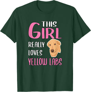 Yellow Labrador Gift This Girl Really Loves Yellow Labs T-Shirt - T-Shirt | Forest