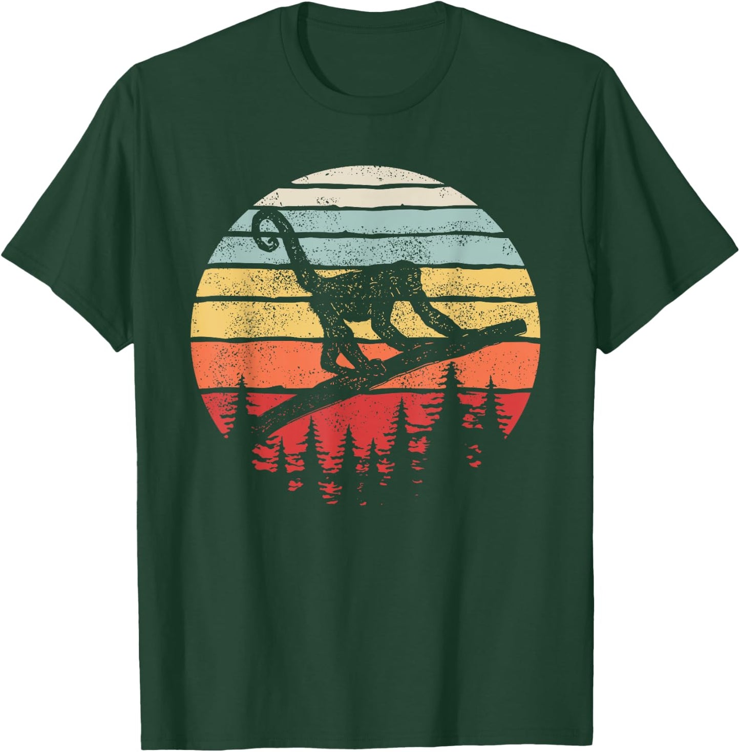 Vintage Retro Woolly Monkey T-Shirt - T-Shirt | Forest