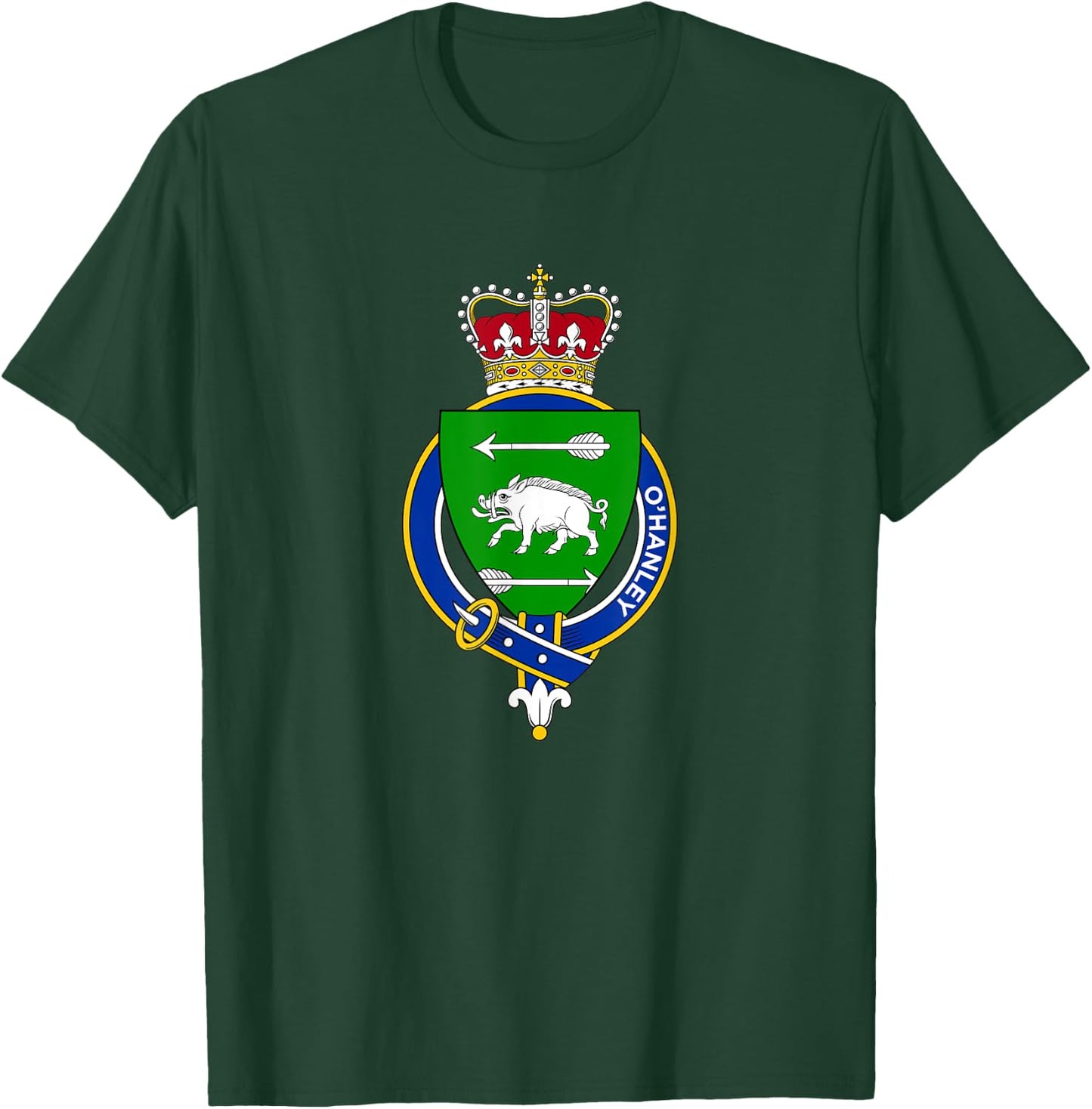 O'Hanley Coat of Arms - Family Crest T-Shirt - T-Shirt | Forest
