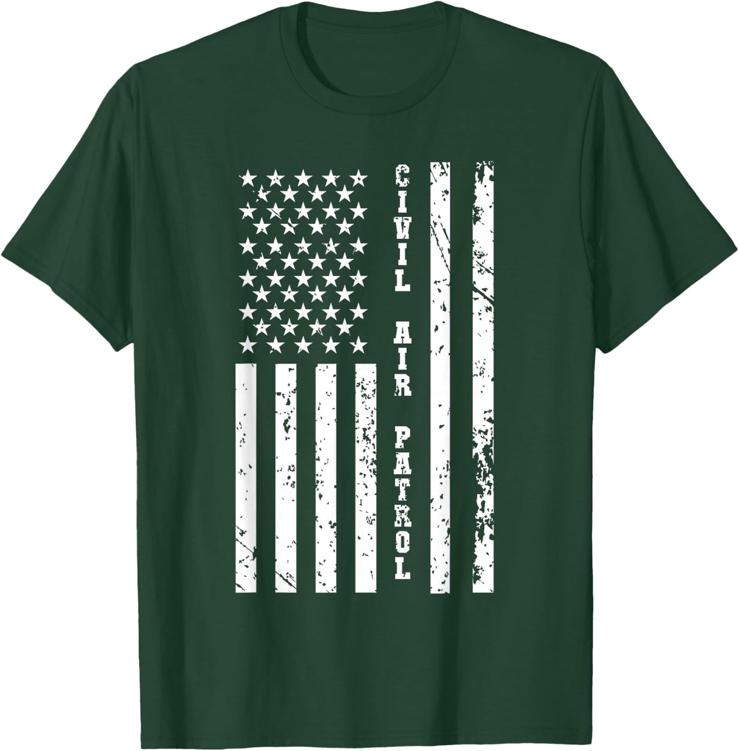 USAF Cap United States Air Force Civil Air Patrol w US Flag T-Shirt - T-Shirt | Forest
