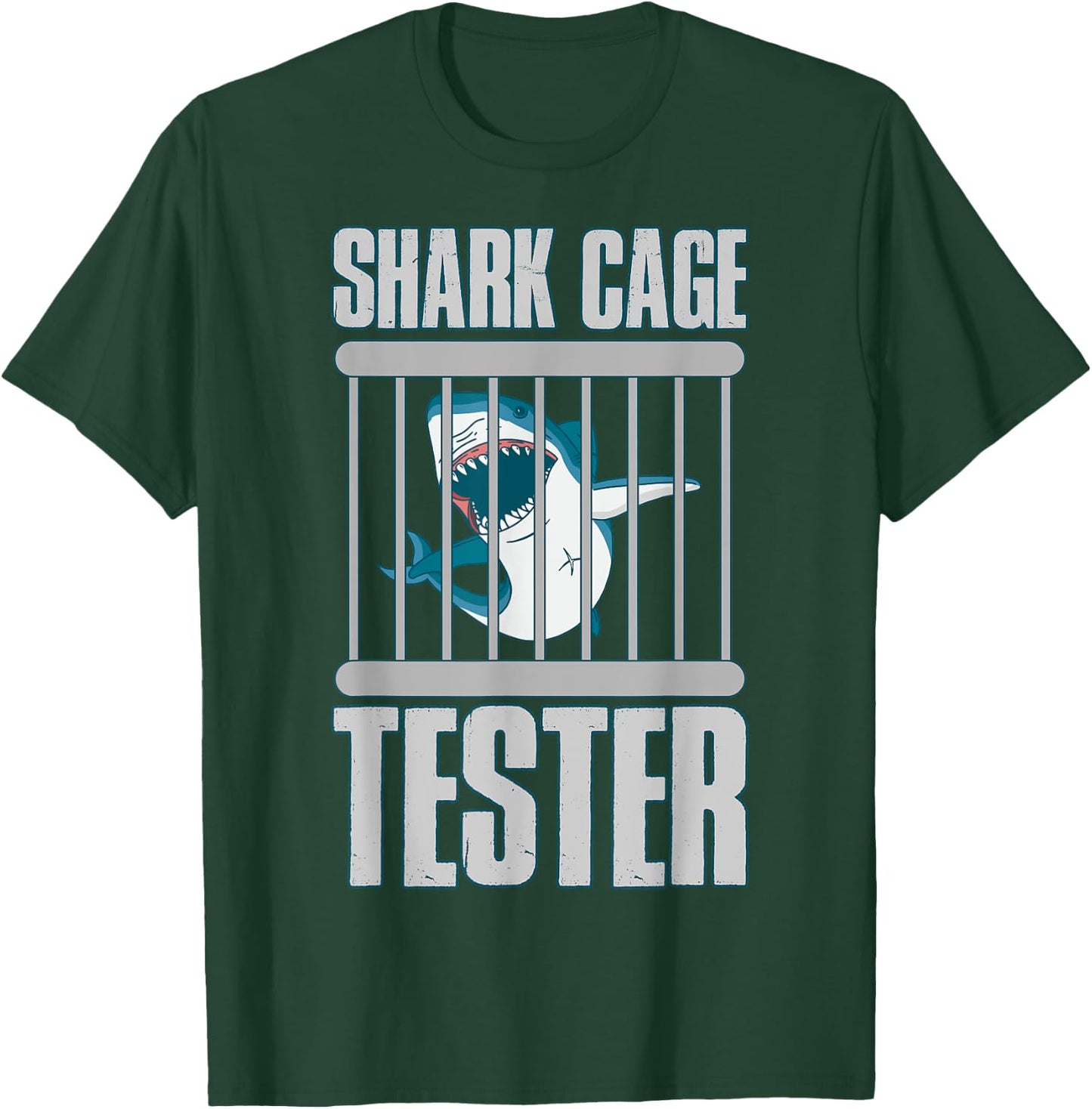Shark Cage Tester T-Shirt - T-Shirt | Forest