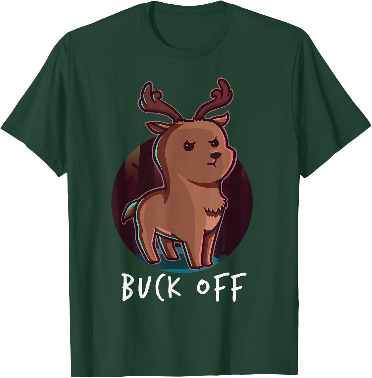 Buck Off Deer Hunter Middle Finger Deer Deer Hunter Hunting T-Shirt - T-Shirt | Forest