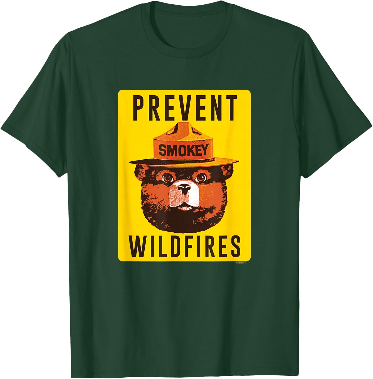 Smokey Bear Prevent Wildfires Vintage Sign Fire Prevention T-Shirt - T-Shirt | Forest