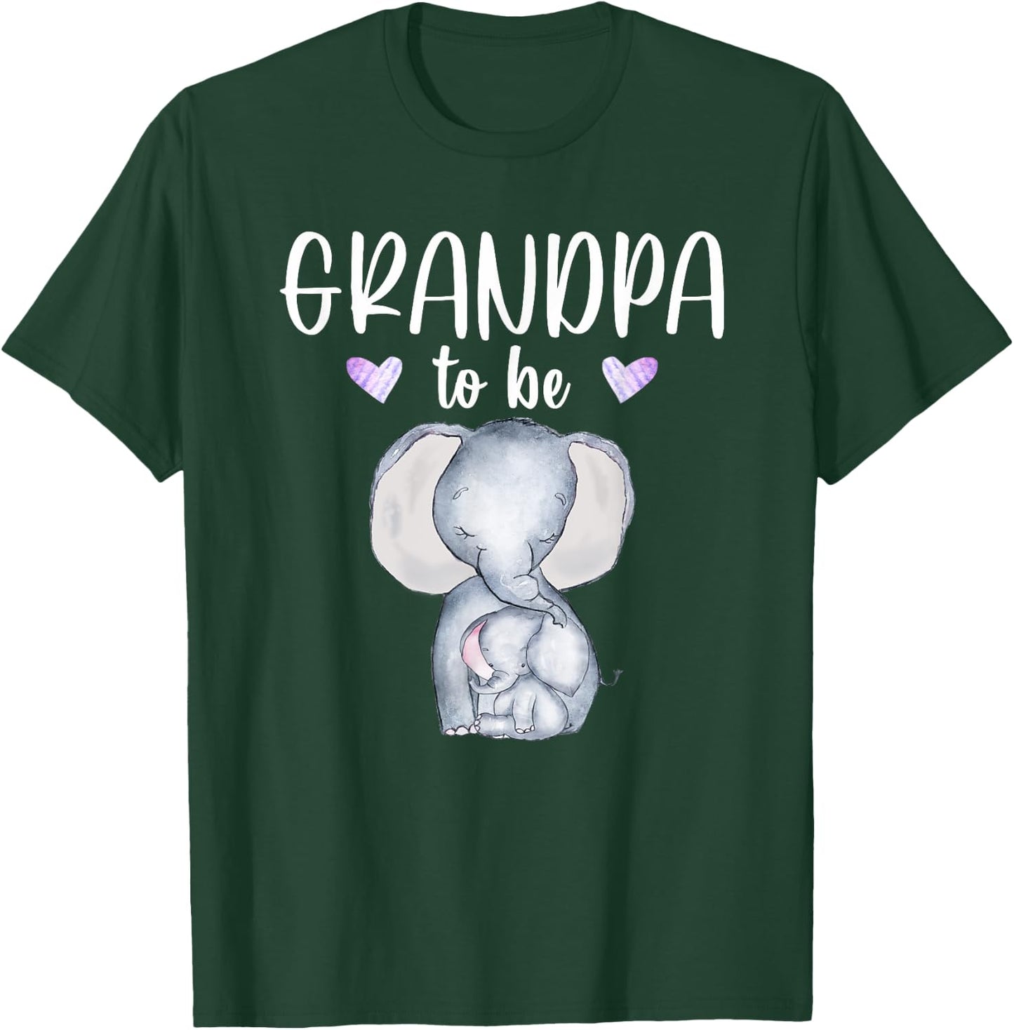 Grandpa To Be Elephant Baby Shower Future Grandpa T-Shirt - T-Shirt | Forest