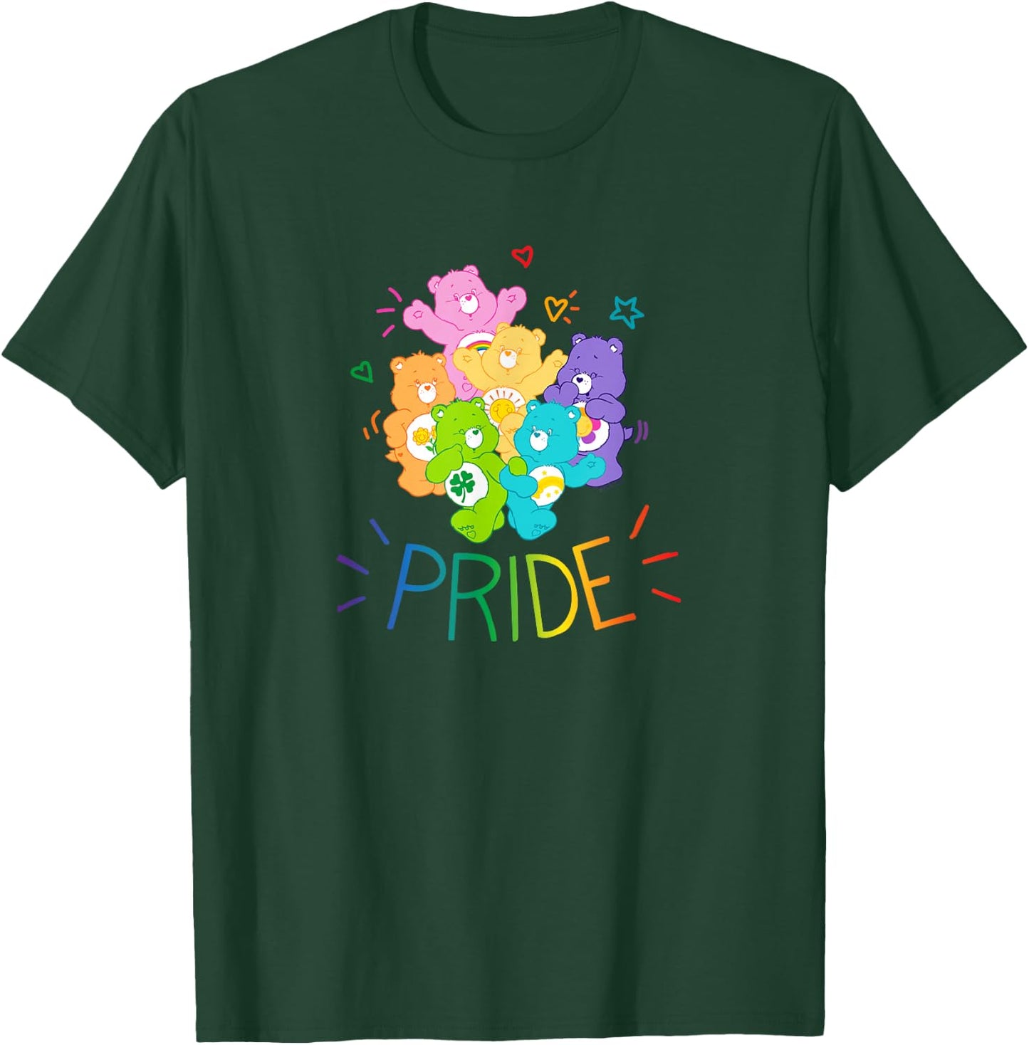 Care Bears Rainbow Pride and Doodles Cute Retro Cartoon T-Shirt - T-Shirt | Forest