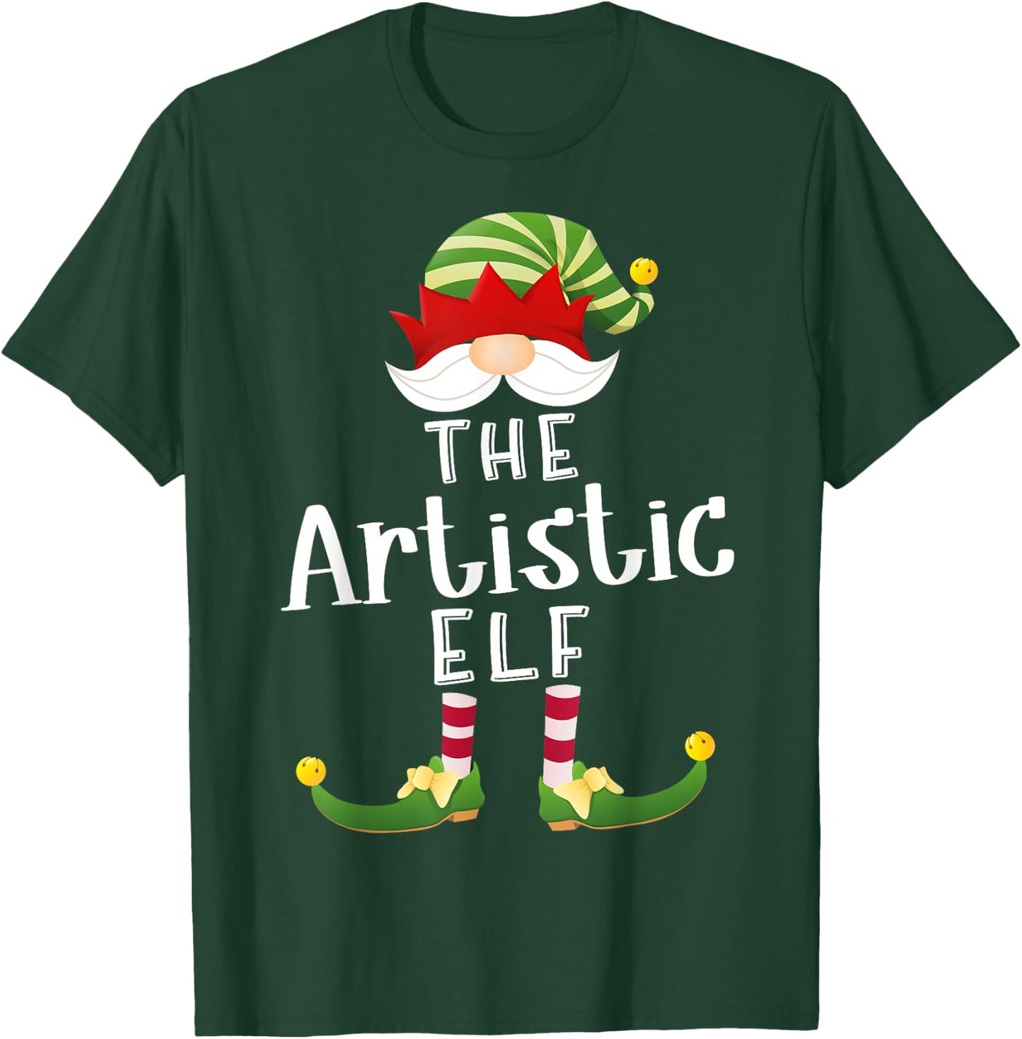 Artistic Elf Group Christmas Funny Pajama Party T-Shirt - T-Shirt | Forest