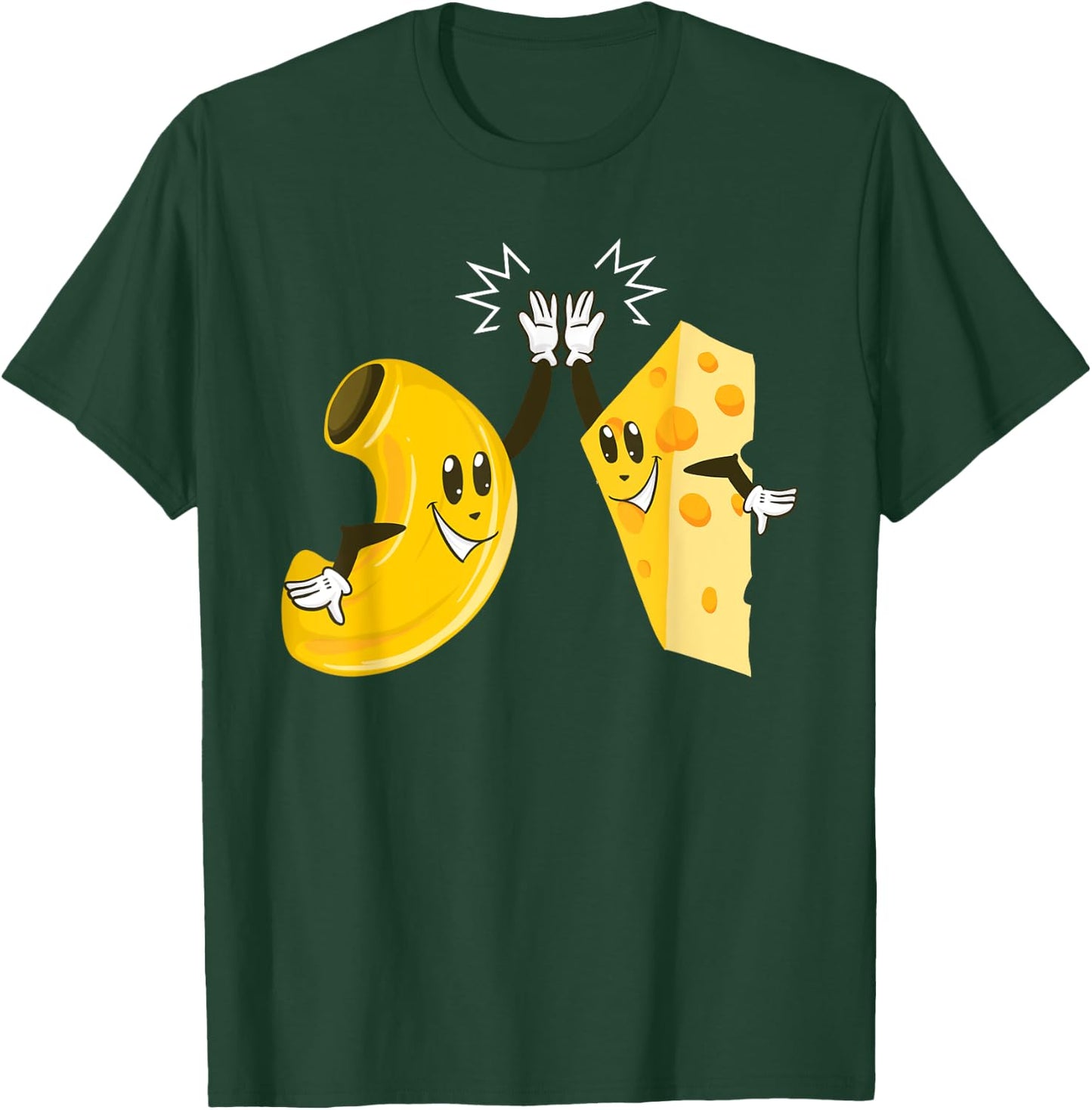 Funny Macaroni And Cheese High 5 | Cool Pasta Lover Mac Gift T-Shirt - T-Shirt | Forest
