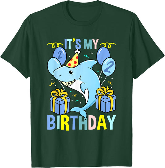 Shark Its My 2nd Birthday T-Shirt - T-Shirt | Forest