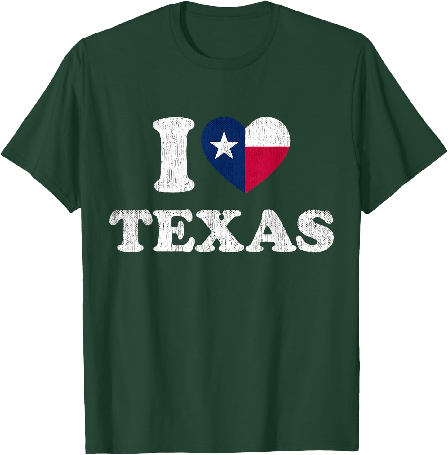 I Love Texas TX State Flag Souvenir T-Shirt - T-Shirt | Forest
