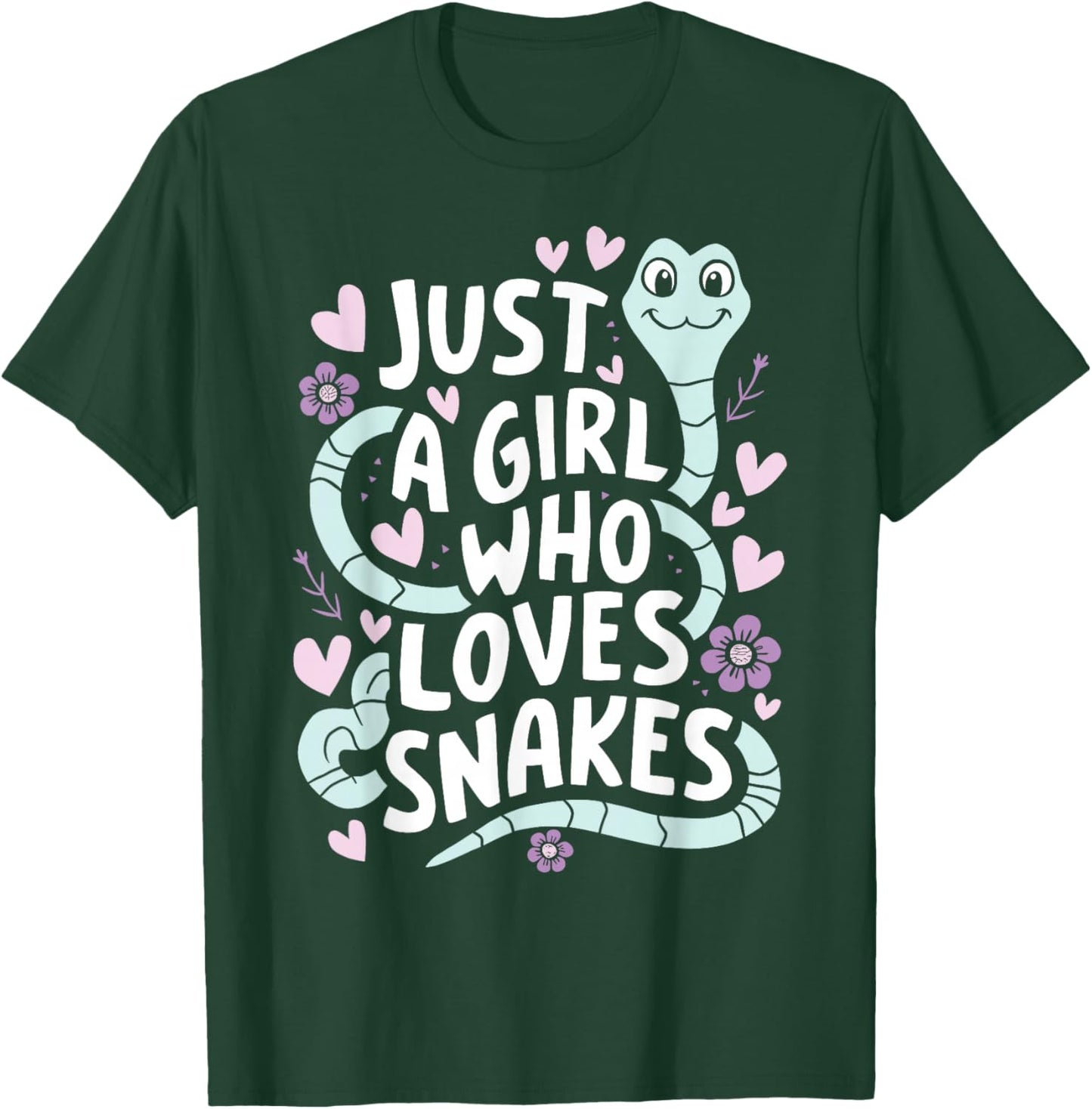 Girl Snake Handler - Just A Girl Who Loves Snakes T-Shirt - T-Shirt | Forest
