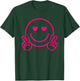 Pink Love Heart Eyes Smile Face Funny Peace Hand Happy Face T-Shirt - T-Shirt | Forest