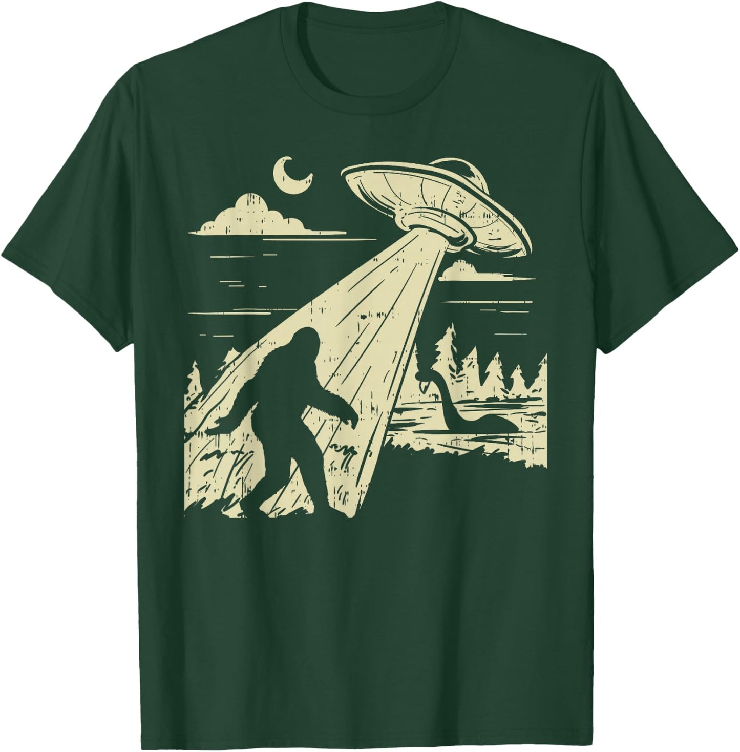 UFO Bigfoot Sasquatch Lochness Monster Funny Believe Gift T-Shirt - T-Shirt | Forest