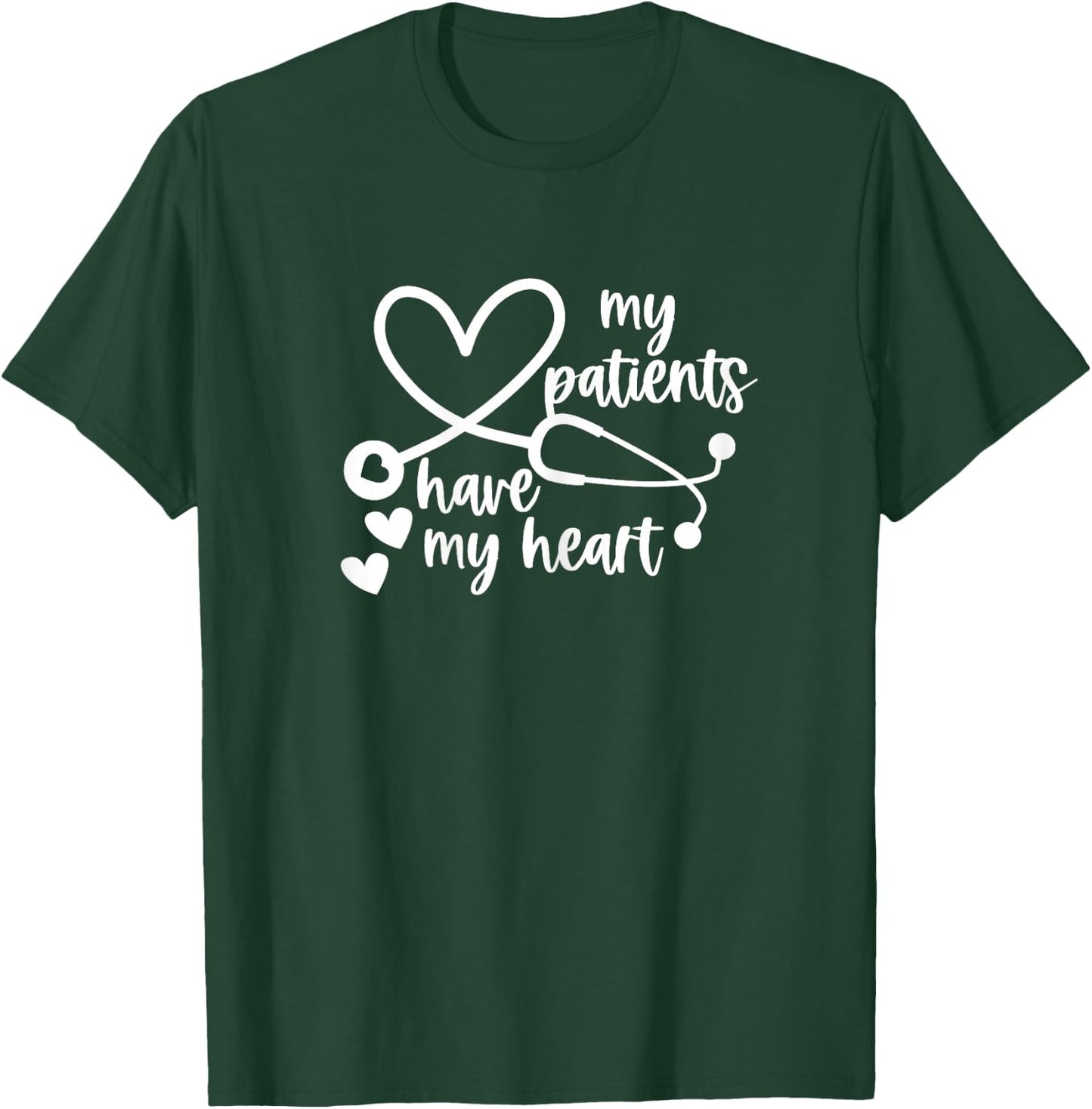 School Nurse Valentines Day NICU Nurse PEDs Pediatrian T-Shirt - T-Shirt | Forest
