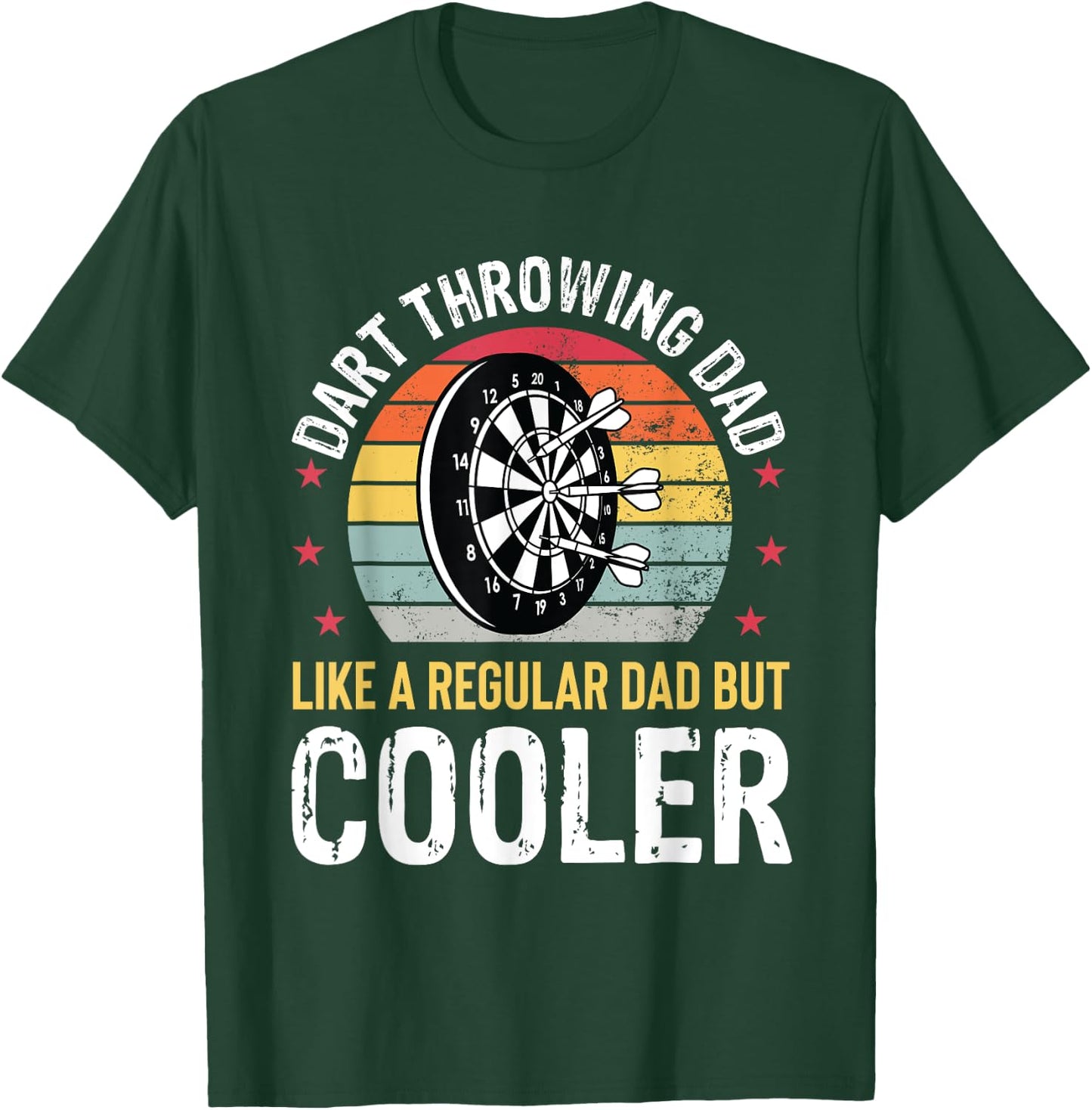 Dart Throwing Dad Father Dart Player Darts Funny T-Shirt - T-Shirt | Forest