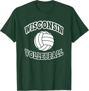 Wisconsin Volleyball Classic Style T-Shirt - T-Shirt | Forest