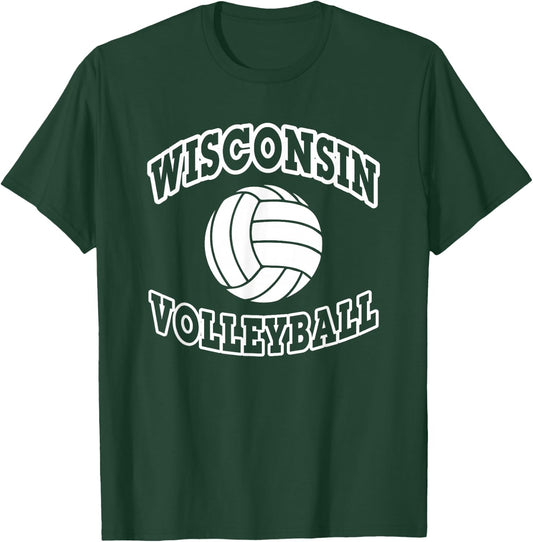 Wisconsin Volleyball Classic Style T-Shirt - T-Shirt | Forest