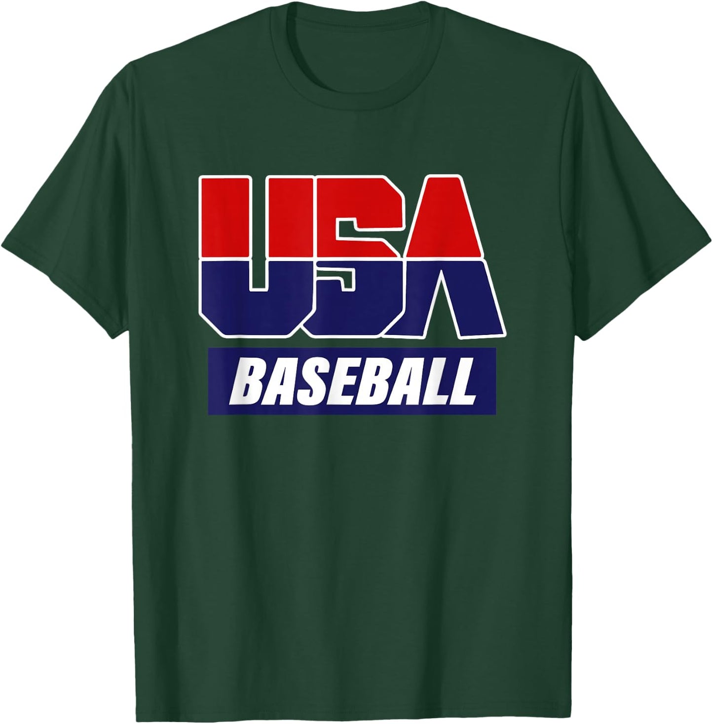 Baseball 2024 USA T-Shirt - T-Shirt | Forest