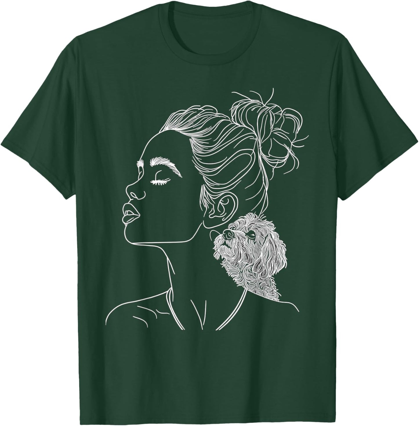 Bichon Frise Dog Mom Dog Art Mother's Day Men Women T-Shirt - T-Shirt | Forest