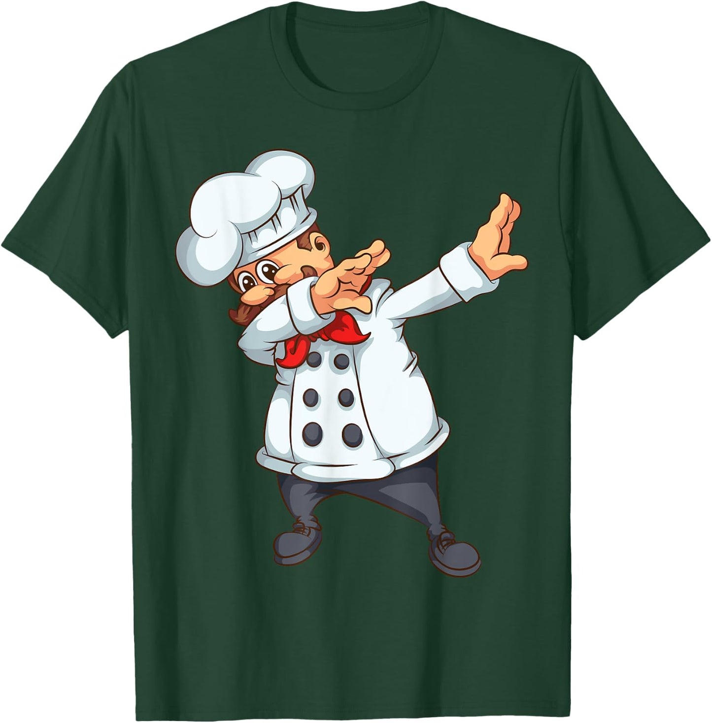 Cute Dabbing Chef | Funny Dab Dance Pastry Cook Food Gift T-Shirt - T-Shirt | Forest