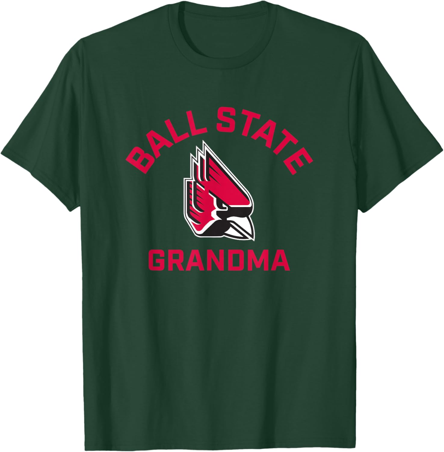 Ball State University Cardinals Arched Grandma T-Shirt - T-Shirt | Forest