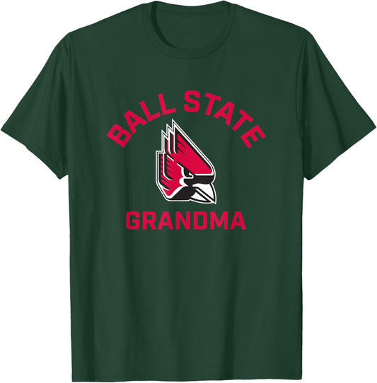 Ball State University Cardinals Arched Grandma T-Shirt - T-Shirt | Forest