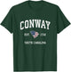 Conway South Carolina SC Vintage American Flag Sports Design Kids Men T-Shirt - T-Shirt | Forest