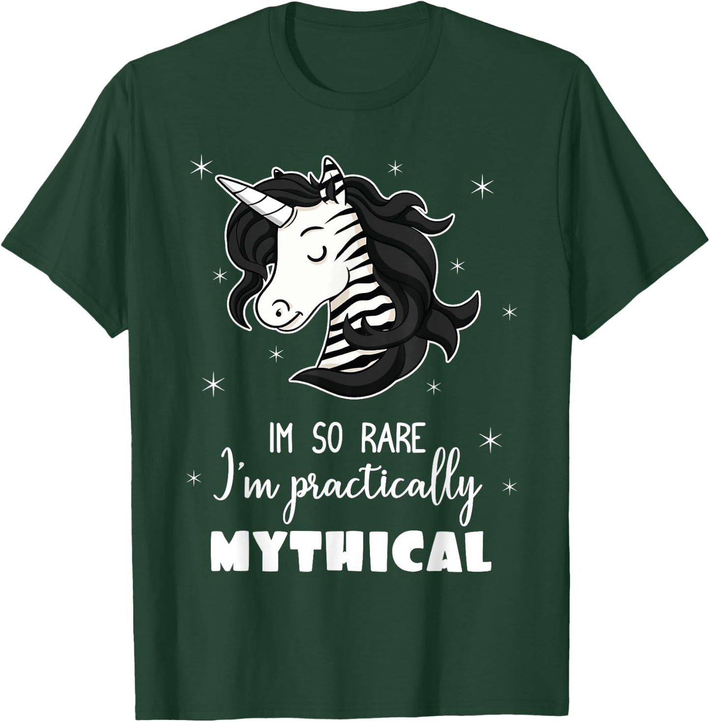 Mythical Unicorn Ehlers Danlos Black And White Zebra Stripe T-Shirt - T-Shirt | Forest