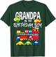 Grandpa Of The Birthday Boy Cars Trucks Trains Bday Party T-Shirt - T-Shirt | Forest