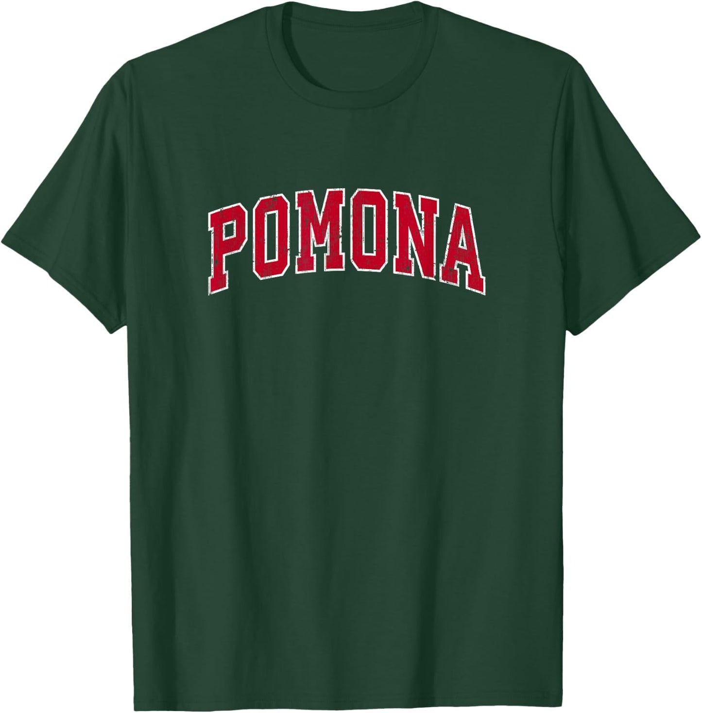 Pomona California CA Vintage Sports Design Red Design T-Shirt - T-Shirt | Forest