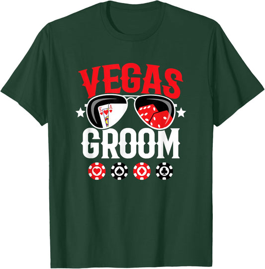 Vegas Bachelor Party - Married in Vegas - Groom Squad T-Shirt - T-Shirt | Forest