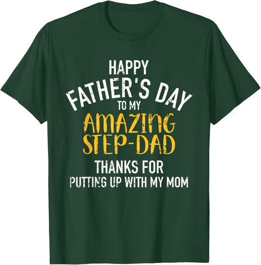 Happy father's day step dad T-Shirt - T-Shirt | Forest